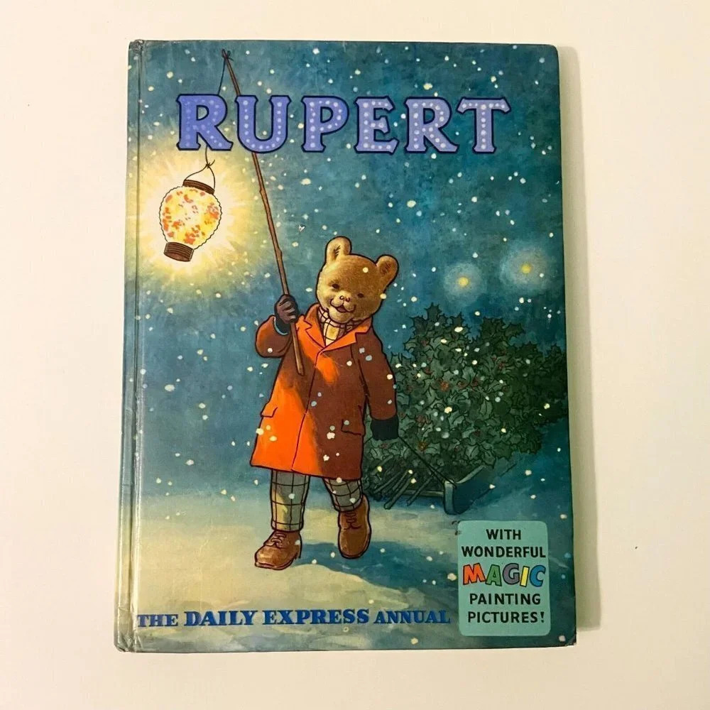 Vintage 1960 Rupert The Daily Express Annual and Magic Painting Pictures Book HC